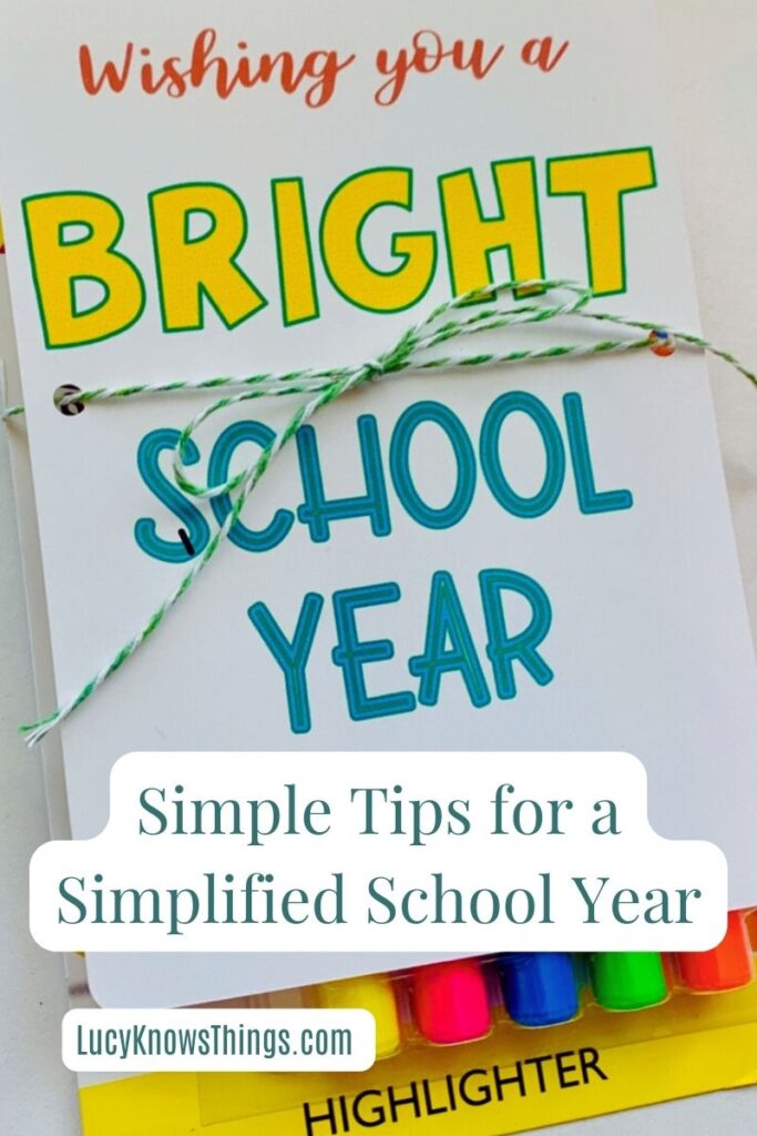 Simple Tips for a Simplified School Year